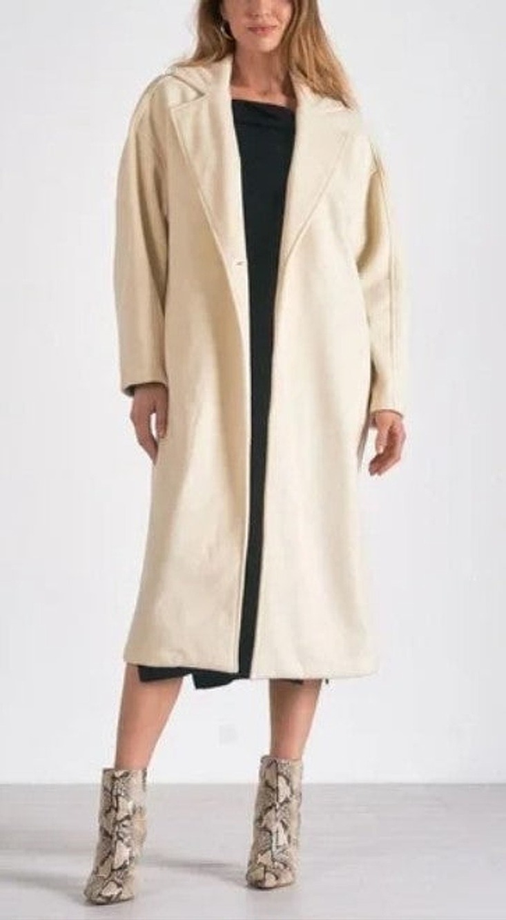 Elan Florentine Long Coat - Cream